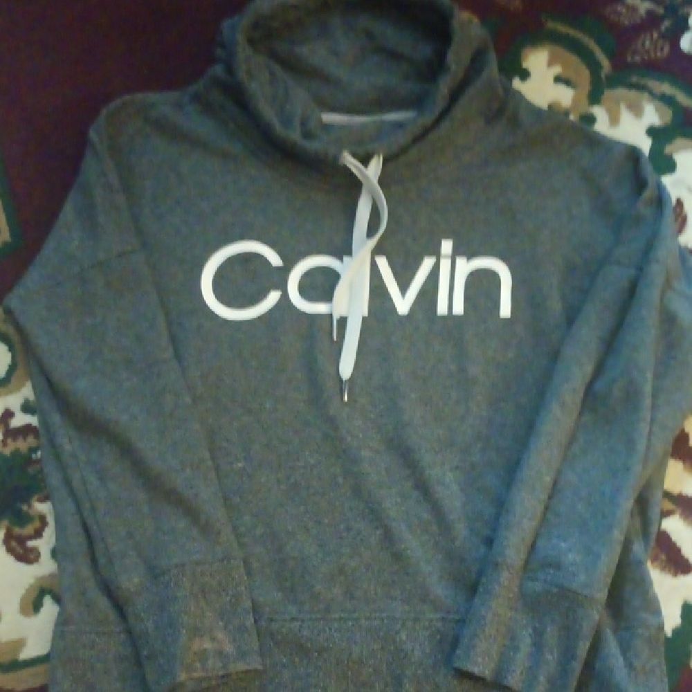 🤠Calvin Klein Gray Cowl Neck Sweatshirt Size Large